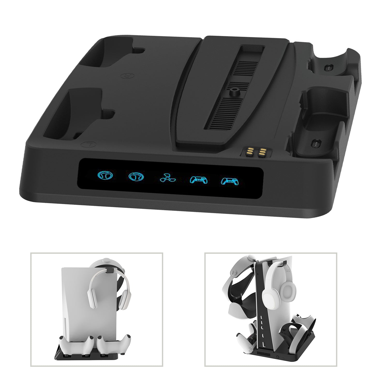 SSTARIT FC-PVR2-004 Game Controller Docking Station for PS VR2 / PS5 Multifunctional Stand with Cooling Base SSTARIT FC-PVR2-004 Game Controller Docking Station for PS VR2 / PS5 Multifunctional Stand with Cooling Base